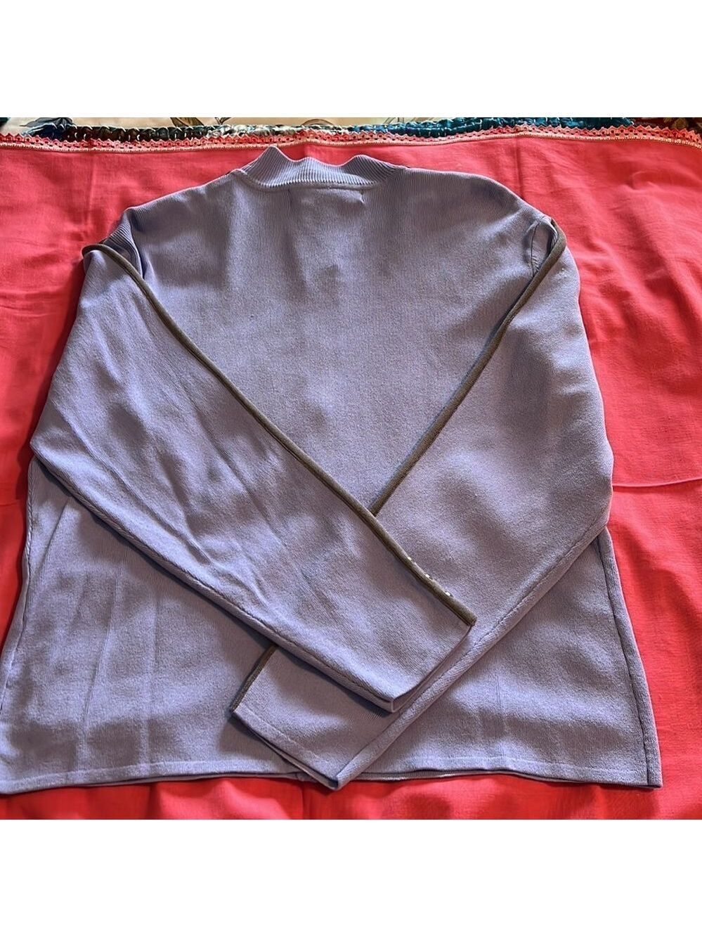 JAMIE SADOCK blue periwinkle golf jacket. Gray trim with silver - Picture 2 of 10